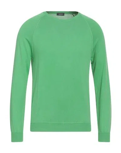 Rossopuro Man Sweater Light Green Size 4 Cotton