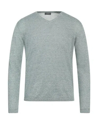 Rossopuro Man Sweater Light Green Size 5 Linen, Cotton