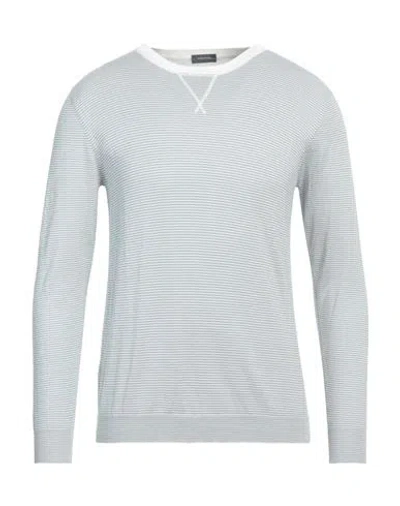 Rossopuro Man Sweater Light Grey Size 5 Cotton