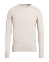 Rossopuro Man Sweater Light Grey Size 6 Cashmere In Neutral