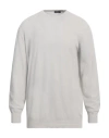 Rossopuro Man Sweater Light Grey Size 6 Cotton