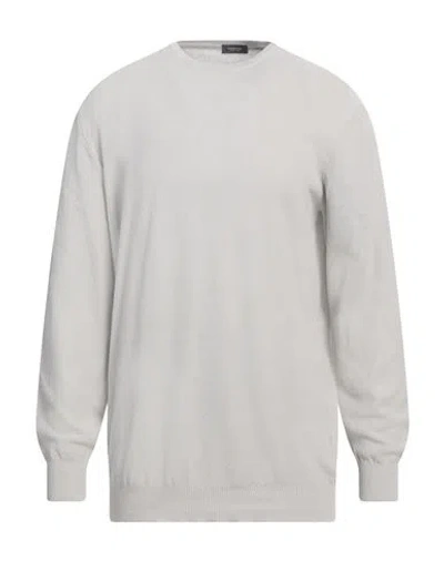 Rossopuro Man Sweater Light Grey Size 6 Cotton