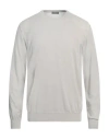 Rossopuro Man Sweater Light Grey Size 7 Cotton