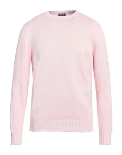 Rossopuro Man Sweater Light Pink Size 6 Cotton