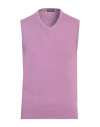 Rossopuro Man Sweater Light Purple Size 4 Cotton