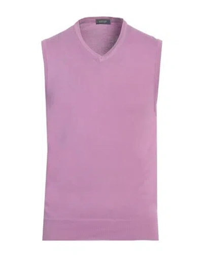 Rossopuro Man Sweater Light Purple Size 4 Cotton