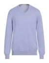Rossopuro Man Sweater Lilac Size 7 Cotton In Purple