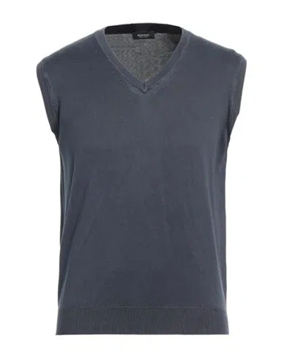 Rossopuro Man Sweater Midnight Blue Size 5 Cotton