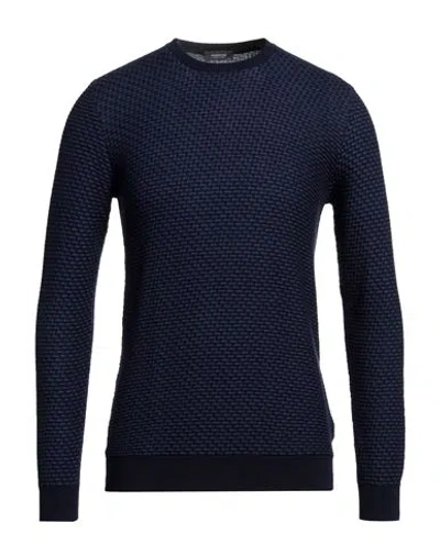 Rossopuro Man Sweater Midnight Blue Size 4 Cotton
