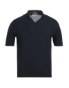 Rossopuro Man Sweater Midnight Blue Size 5 Cotton In Black
