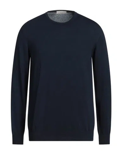 Rossopuro Man Sweater Midnight Blue Size 8 Cotton