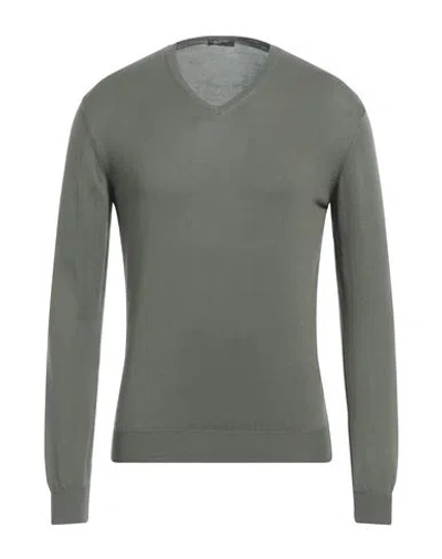 Rossopuro Man Sweater Military Green Size 4 Cotton