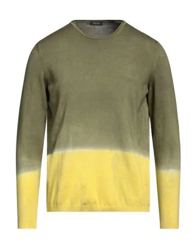Rossopuro Man Sweater Military Green Size 4 Cotton