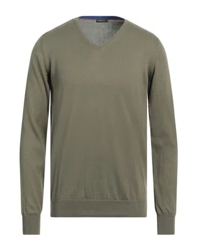 Rossopuro Man Sweater Military Green Size 4 Cotton, Wool, Cashmere