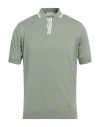 Rossopuro Man Sweater Military Green Size 5 Cotton In Green
