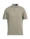 Rossopuro Man Polo Shirt Military Green Size 5 Cotton In Green