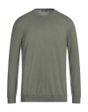 Rossopuro Man Sweater Military Green Size 7 Cotton In Green