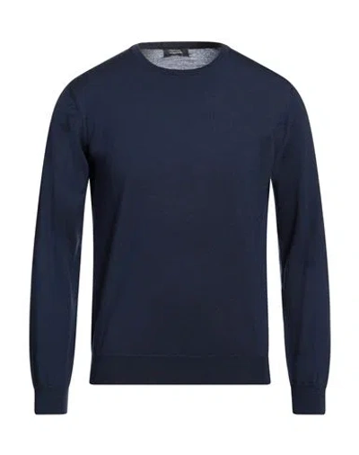 Rossopuro Man Sweater Navy Blue Size 4 Wool