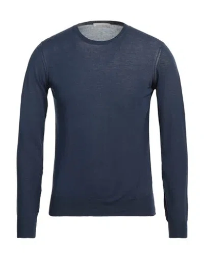 Rossopuro Man Sweater Navy Size 3 Cotton
