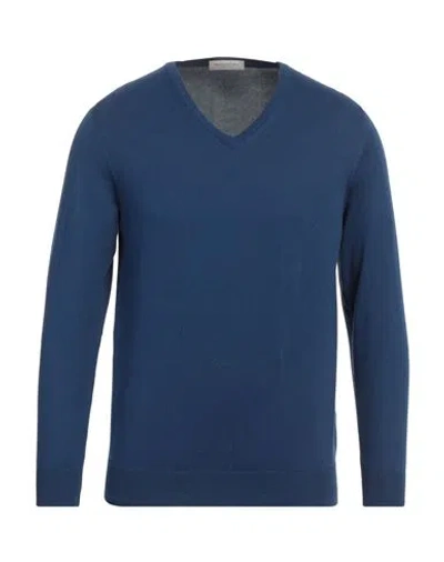 Rossopuro Man Sweater Navy Size 3 Cotton