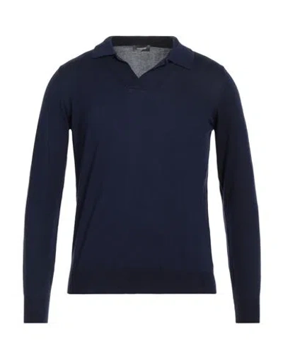 Rossopuro Man Sweater Navy Blue Size 4 Cotton