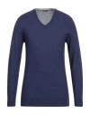 Rossopuro Man Sweater Navy Blue Size 4 Cotton