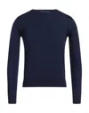Rossopuro Man Sweater Navy Blue Size 8 Cotton In Navy Blue