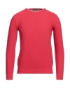 Rossopuro Man Sweater Red Size 3 Cotton In Red