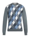 Rossopuro Man Sweater Sage Green Size 4 Cotton In Sage Green