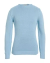 Rossopuro Man Sweater Sky Blue Size 4 Cotton In Blue