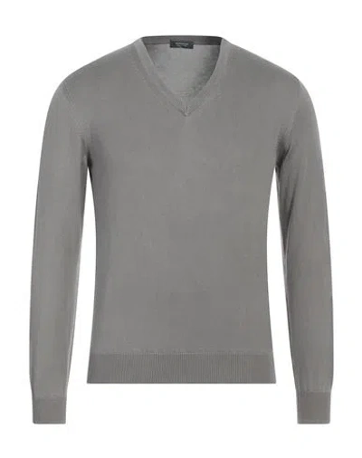 Rossopuro Man Sweater Dove Grey Size 3 Cotton