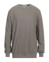 Rossopuro Man Sweater Taupe Size 7 Cotton In Grey