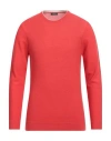Rossopuro Man Sweater Tomato Red Size 4 Wool In Tomato Red