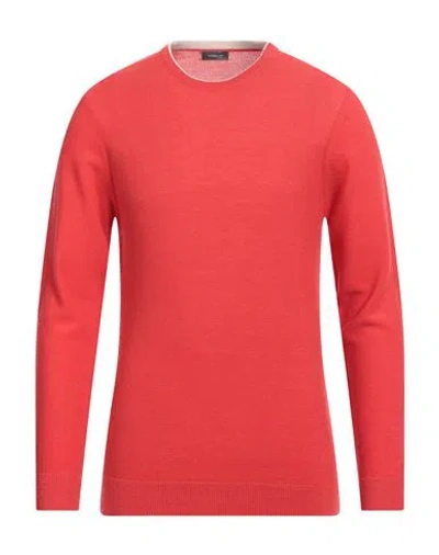 Rossopuro Man Sweater Tomato Red Size 4 Wool