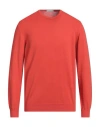 Rossopuro Man Sweater Tomato Red Size 7 Cotton