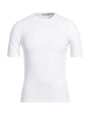 Rossopuro Man Sweater White Size 44 Cotton, Polyamide In White