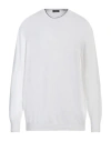 Rossopuro Man Sweater White Size 8 Cotton