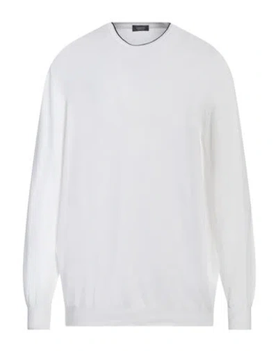 Rossopuro Man Sweater White Size 8 Cotton
