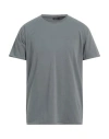 Rossopuro Man T-shirt Grey Size 6 Cotton, Elastic Fibres