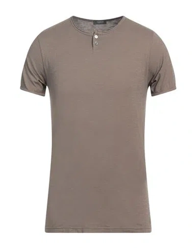 Rossopuro Man T-shirt Khaki Size 2 Cotton In Beige