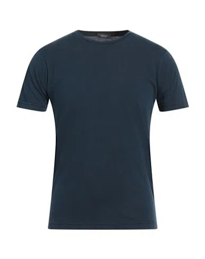 Rossopuro Man T-shirt Navy Blue Size 4 Cotton