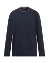 Rossopuro Man T-shirt Navy Size 8 Cotton, Elastic Fibres In Navy