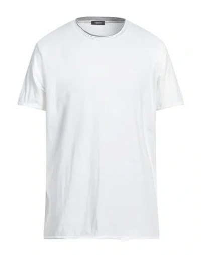 Rossopuro Man T-shirt White Size 5 Cotton, Elastic Fibres