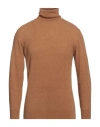 Rossopuro Man Turtleneck Brown Size 7 Virgin Wool, Polyamide, Cashmere In Brown
