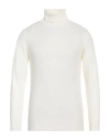 Rossopuro Man Turtleneck Cream Size 5 Virgin Wool, Polyamide, Cashmere In White
