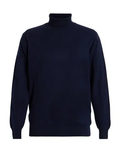 Rossopuro Man Turtleneck Midnight Blue Size 6 Wool, Cashmere