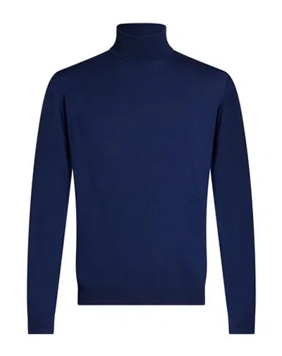 Rossopuro Man Turtleneck Navy Size 4 Wool In Blue