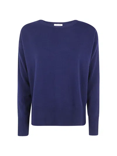 Rossopuro Round-neck Wool Sweater In Blue
