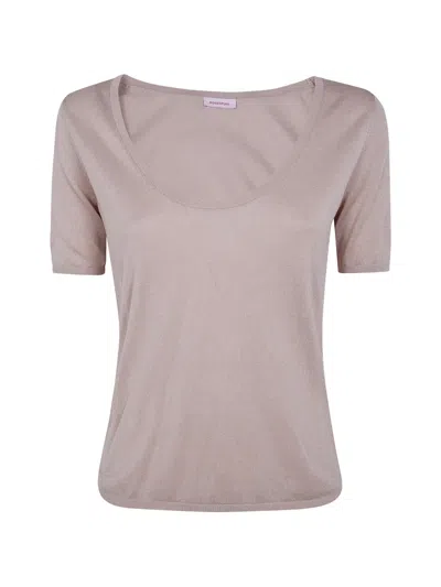 Rossopuro Silk T-shirt In Brown