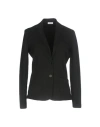 Rossopuro Woman Blazer Black Size 10 Cotton, Elastane